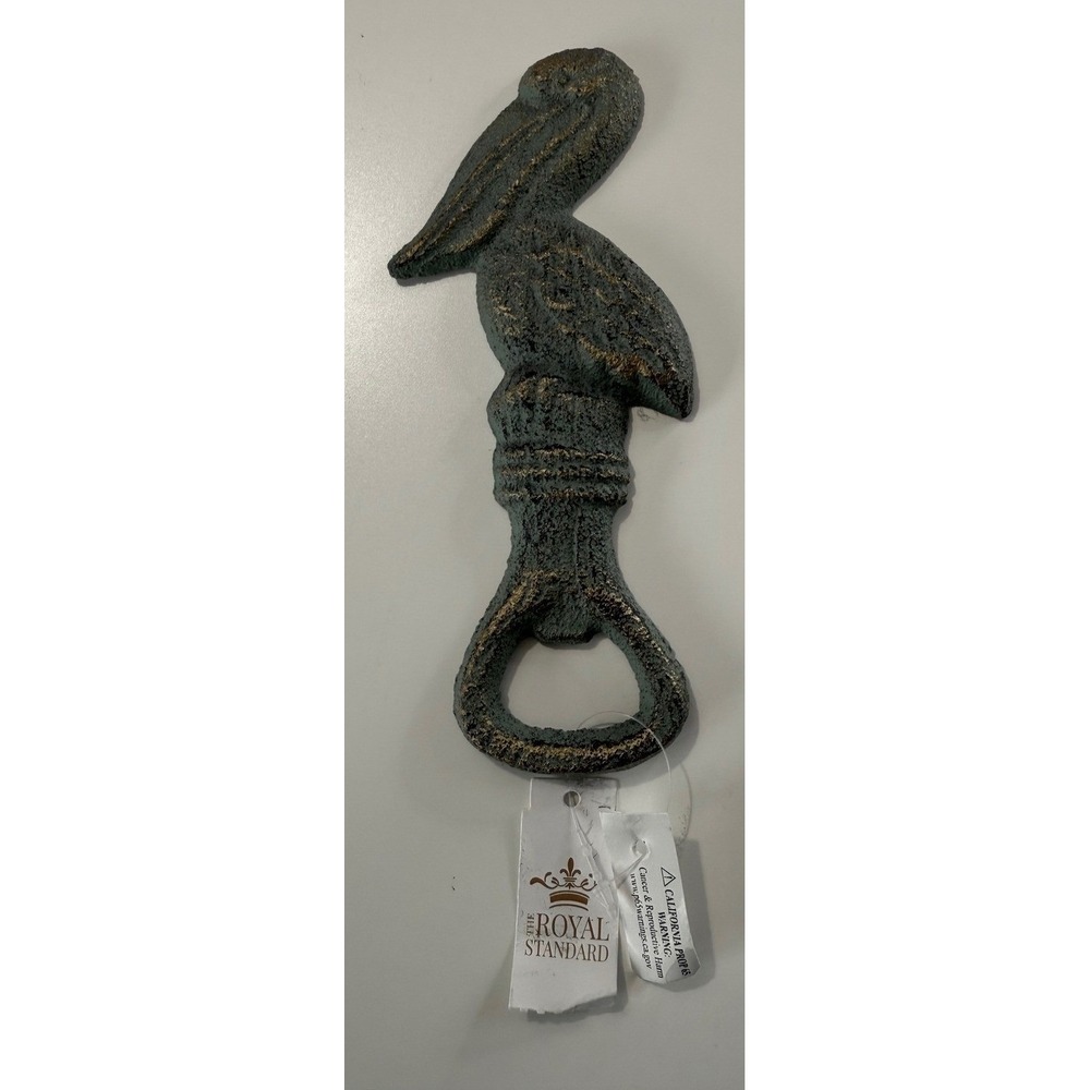 The‎ Royal Standard Pelican Bottle Opener Cast Iron Patina Coastal Nautical NEW